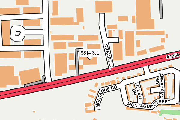 SS14 3JL map - OS OpenMap – Local (Ordnance Survey) SS14 3JL map - OS OpenMap – Local (Ordnance Survey)