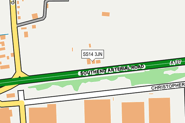 SS14 3JN map - OS OpenMap – Local (Ordnance Survey)