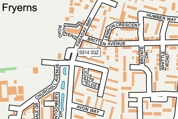 SS14 3QZ map - OS OpenMap – Local (Ordnance Survey) SS14 3QZ map - OS OpenMap – Local (Ordnance Survey)