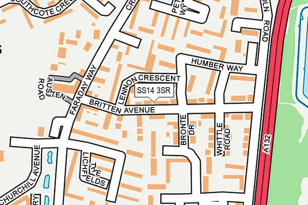 SS14 3SR map - OS OpenMap – Local (Ordnance Survey) SS14 3SR map - OS OpenMap – Local (Ordnance Survey)