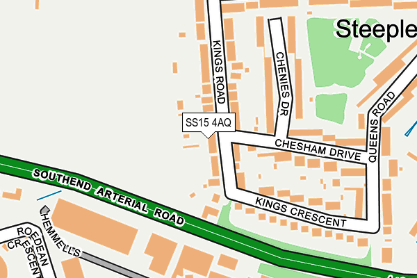SS15 4AQ map - OS OpenMap – Local (Ordnance Survey) SS15 4AQ map - OS OpenMap – Local (Ordnance Survey)