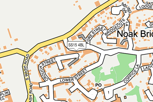 SS15 4BL map - OS OpenMap – Local (Ordnance Survey) SS15 4BL map - OS OpenMap – Local (Ordnance Survey)