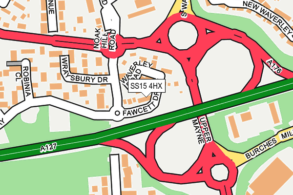 SS15 4HX map - OS OpenMap – Local (Ordnance Survey) SS15 4HX map - OS OpenMap – Local (Ordnance Survey)