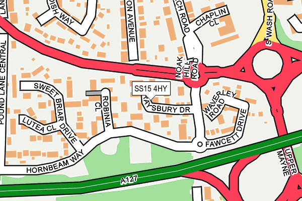 SS15 4HY map - OS OpenMap – Local (Ordnance Survey) SS15 4HY map - OS OpenMap – Local (Ordnance Survey)