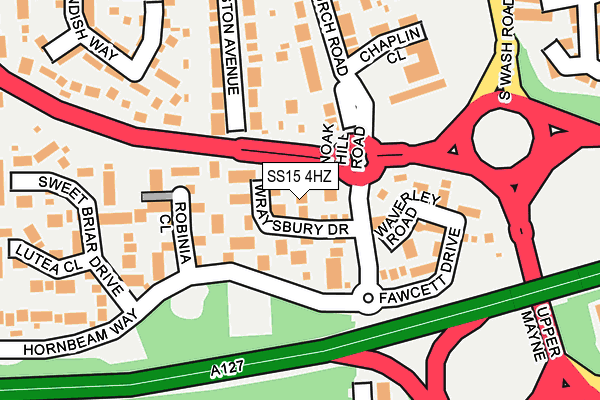 SS15 4HZ map - OS OpenMap – Local (Ordnance Survey) SS15 4HZ map - OS OpenMap – Local (Ordnance Survey)