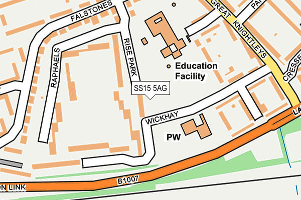 SS15 5AG map - OS OpenMap – Local (Ordnance Survey) SS15 5AG map - OS OpenMap – Local (Ordnance Survey)