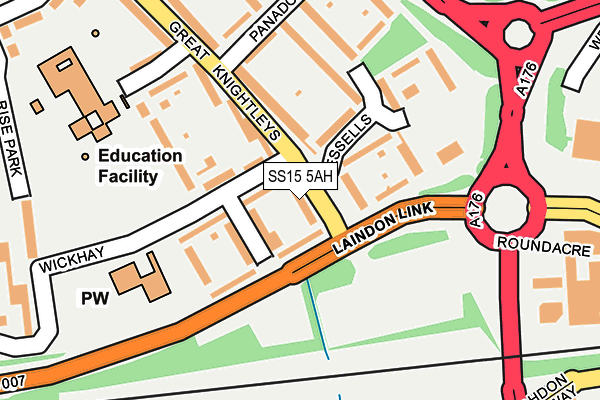 SS15 5AH map - OS OpenMap – Local (Ordnance Survey) SS15 5AH map - OS OpenMap – Local (Ordnance Survey)