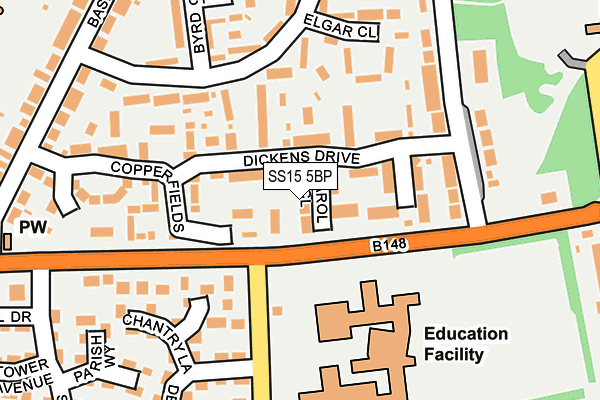 SS15 5BP map - OS OpenMap – Local (Ordnance Survey) SS15 5BP map - OS OpenMap – Local (Ordnance Survey)