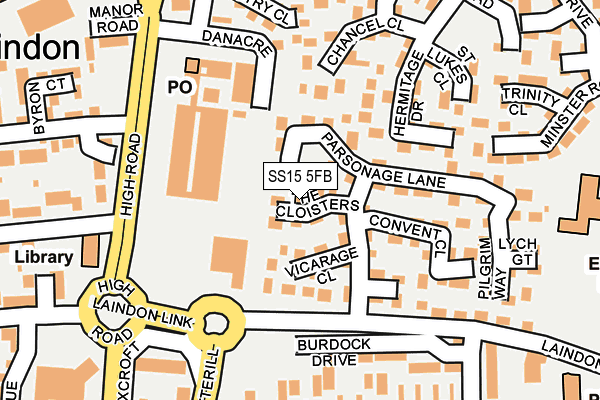 SS15 5FB map - OS OpenMap – Local (Ordnance Survey) SS15 5FB map - OS OpenMap – Local (Ordnance Survey)
