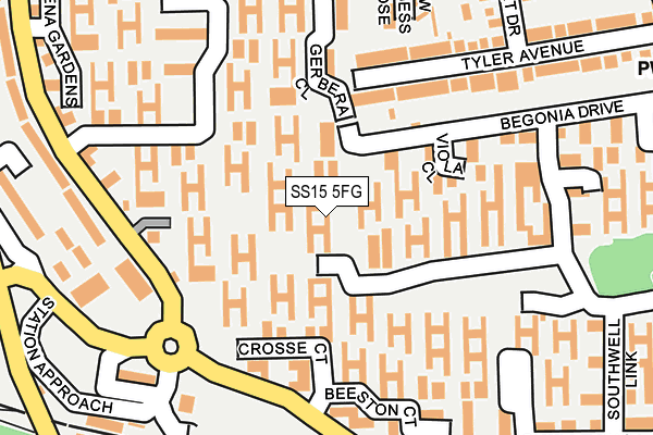 SS15 5FG map - OS OpenMap – Local (Ordnance Survey) SS15 5FG map - OS OpenMap – Local (Ordnance Survey)