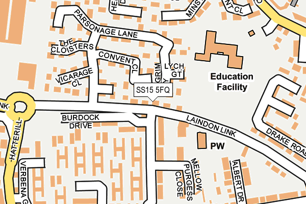 SS15 5FQ map - OS OpenMap – Local (Ordnance Survey) SS15 5FQ map - OS OpenMap – Local (Ordnance Survey)