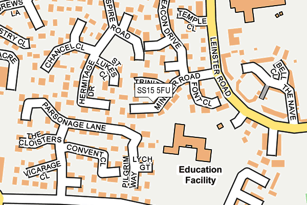 SS15 5FU map - OS OpenMap – Local (Ordnance Survey) SS15 5FU map - OS OpenMap – Local (Ordnance Survey)