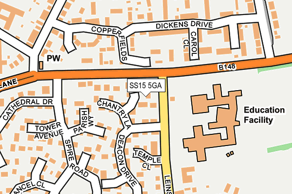 SS15 5GA map - OS OpenMap – Local (Ordnance Survey) SS15 5GA map - OS OpenMap – Local (Ordnance Survey)