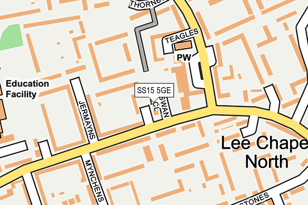 SS15 5GE map - OS OpenMap – Local (Ordnance Survey) SS15 5GE map - OS OpenMap – Local (Ordnance Survey)