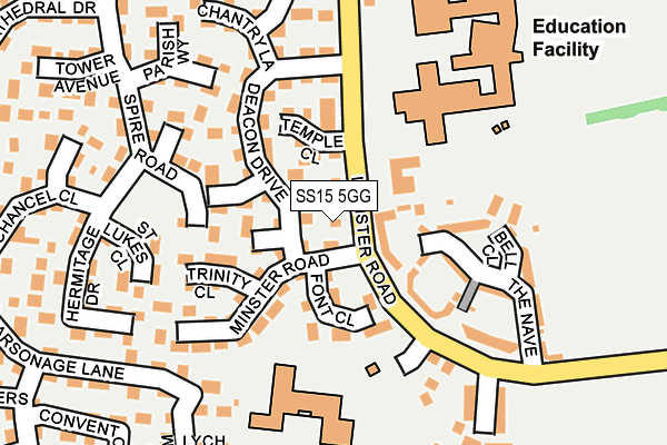 SS15 5GG map - OS OpenMap – Local (Ordnance Survey) SS15 5GG map - OS OpenMap – Local (Ordnance Survey)