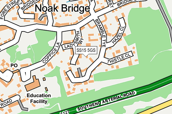 SS15 5GS map - OS OpenMap – Local (Ordnance Survey) SS15 5GS map - OS OpenMap – Local (Ordnance Survey)