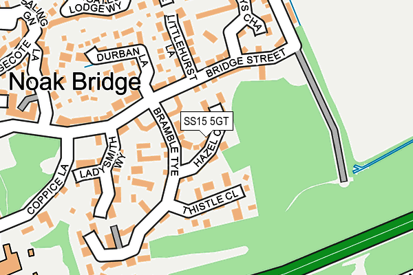 SS15 5GT map - OS OpenMap – Local (Ordnance Survey)