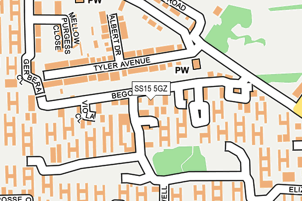 SS15 5GZ map - OS OpenMap – Local (Ordnance Survey) SS15 5GZ map - OS OpenMap – Local (Ordnance Survey)
