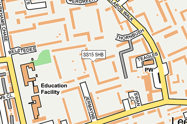 SS15 5HB map - OS OpenMap – Local (Ordnance Survey) SS15 5HB map - OS OpenMap – Local (Ordnance Survey)