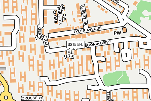 SS15 5HJ map - OS OpenMap – Local (Ordnance Survey) SS15 5HJ map - OS OpenMap – Local (Ordnance Survey)