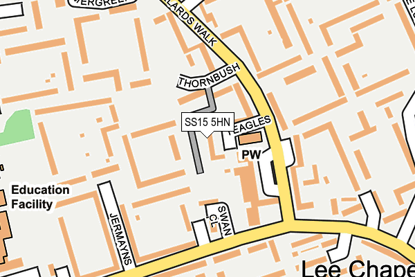 SS15 5HN map - OS OpenMap – Local (Ordnance Survey) SS15 5HN map - OS OpenMap – Local (Ordnance Survey)