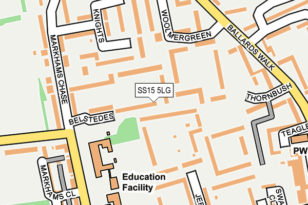 SS15 5LG map - OS OpenMap – Local (Ordnance Survey) SS15 5LG map - OS OpenMap – Local (Ordnance Survey)