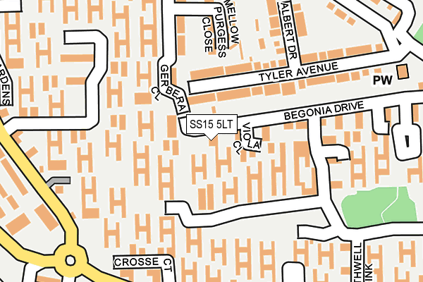 SS15 5LT map - OS OpenMap – Local (Ordnance Survey) SS15 5LT map - OS OpenMap – Local (Ordnance Survey)