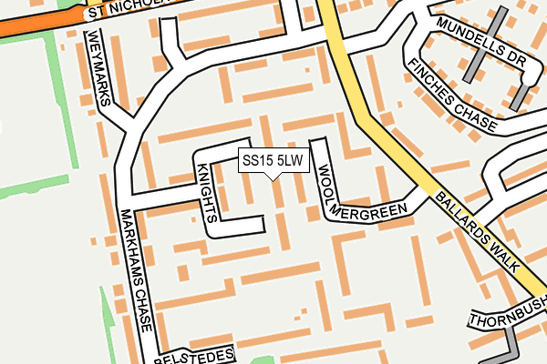 SS15 5LW map - OS OpenMap – Local (Ordnance Survey) SS15 5LW map - OS OpenMap – Local (Ordnance Survey)