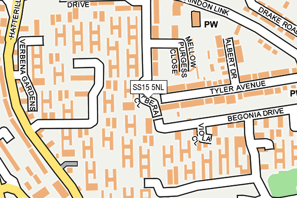 SS15 5NL map - OS OpenMap – Local (Ordnance Survey) SS15 5NL map - OS OpenMap – Local (Ordnance Survey)
