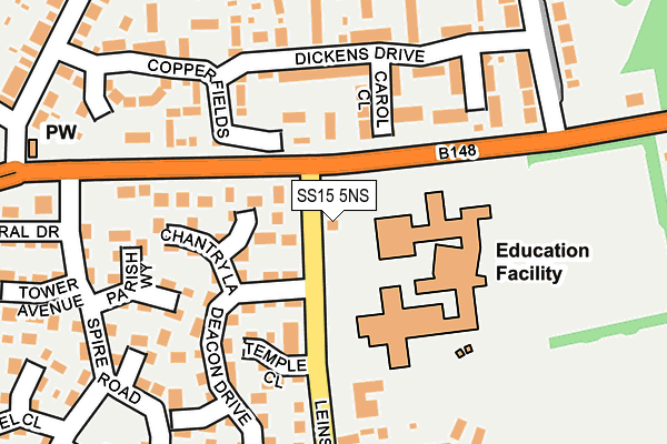 SS15 5NS map - OS OpenMap – Local (Ordnance Survey) SS15 5NS map - OS OpenMap – Local (Ordnance Survey)