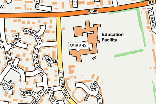 SS15 5NX map - OS OpenMap – Local (Ordnance Survey) SS15 5NX map - OS OpenMap – Local (Ordnance Survey)