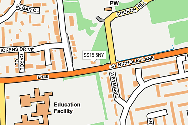 SS15 5NY map - OS OpenMap – Local (Ordnance Survey) SS15 5NY map - OS OpenMap – Local (Ordnance Survey)