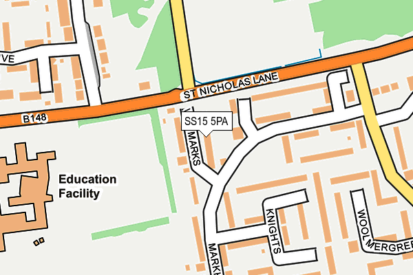 SS15 5PA map - OS OpenMap – Local (Ordnance Survey) SS15 5PA map - OS OpenMap – Local (Ordnance Survey)