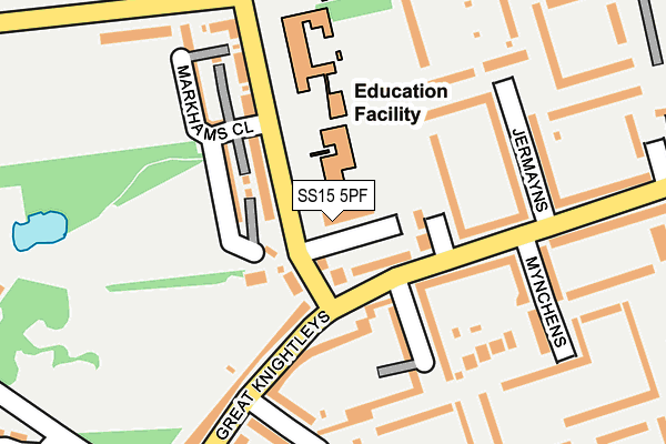 SS15 5PF map - OS OpenMap – Local (Ordnance Survey) SS15 5PF map - OS OpenMap – Local (Ordnance Survey)