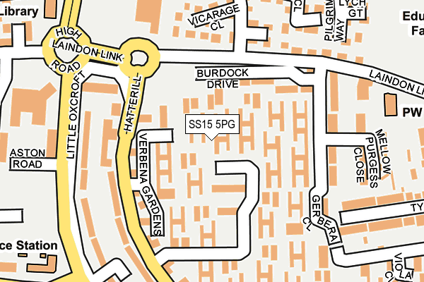 SS15 5PG map - OS OpenMap – Local (Ordnance Survey) SS15 5PG map - OS OpenMap – Local (Ordnance Survey)