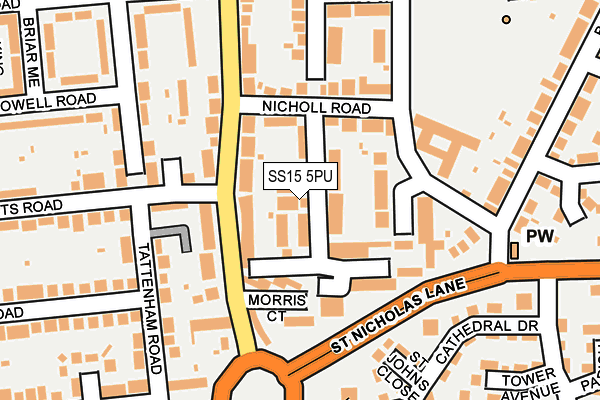 SS15 5PU map - OS OpenMap – Local (Ordnance Survey) SS15 5PU map - OS OpenMap – Local (Ordnance Survey)