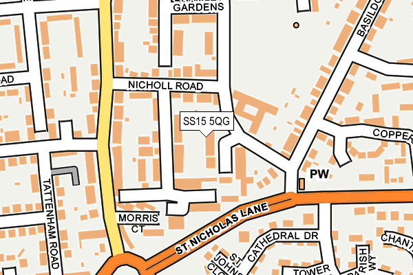 SS15 5QG map - OS OpenMap – Local (Ordnance Survey) SS15 5QG map - OS OpenMap – Local (Ordnance Survey)