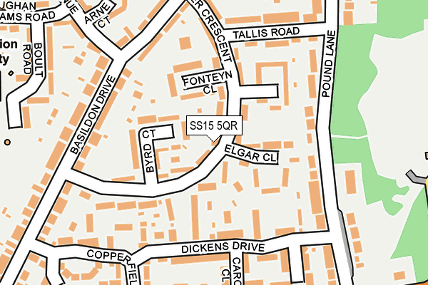SS15 5QR map - OS OpenMap – Local (Ordnance Survey)