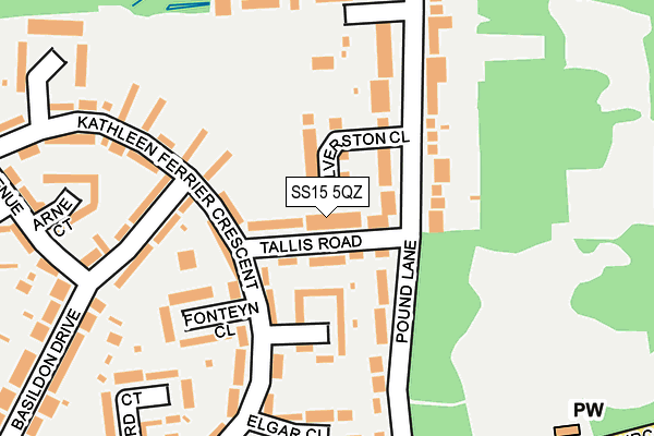 SS15 5QZ map - OS OpenMap – Local (Ordnance Survey) SS15 5QZ map - OS OpenMap – Local (Ordnance Survey)
