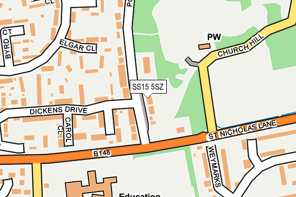 SS15 5SZ map - OS OpenMap – Local (Ordnance Survey) SS15 5SZ map - OS OpenMap – Local (Ordnance Survey)