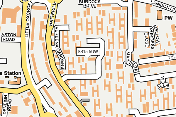 SS15 5UW map - OS OpenMap – Local (Ordnance Survey) SS15 5UW map - OS OpenMap – Local (Ordnance Survey)