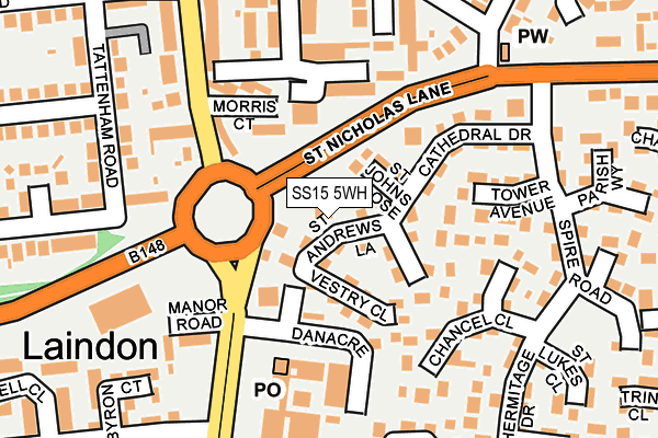 SS15 5WH map - OS OpenMap – Local (Ordnance Survey) SS15 5WH map - OS OpenMap – Local (Ordnance Survey)