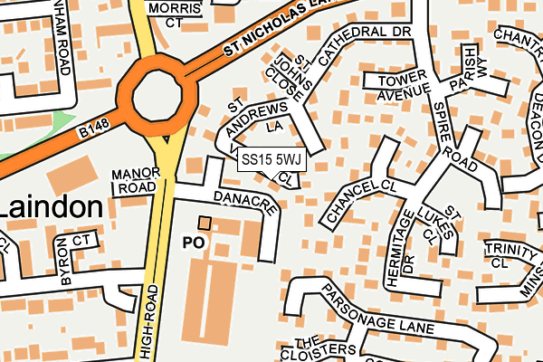 SS15 5WJ map - OS OpenMap – Local (Ordnance Survey) SS15 5WJ map - OS OpenMap – Local (Ordnance Survey)