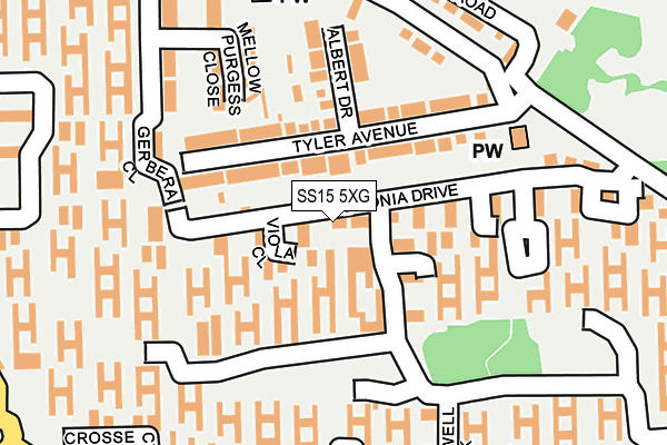 SS15 5XG map - OS OpenMap – Local (Ordnance Survey) SS15 5XG map - OS OpenMap – Local (Ordnance Survey)