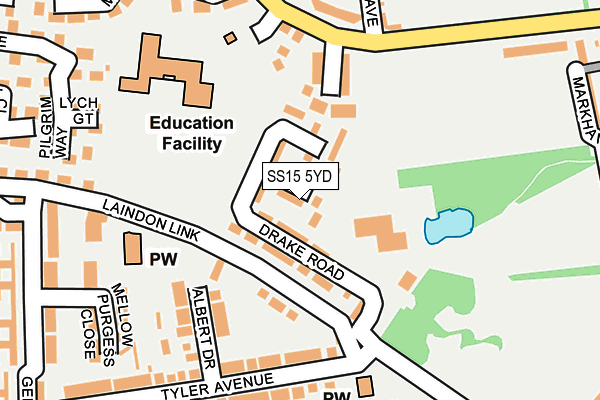 SS15 5YD map - OS OpenMap – Local (Ordnance Survey) SS15 5YD map - OS OpenMap – Local (Ordnance Survey)
