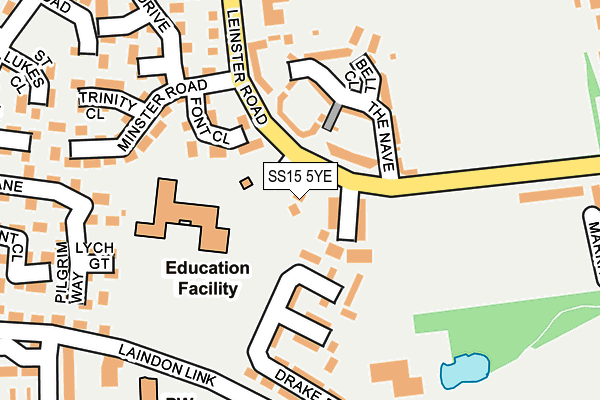 SS15 5YE map - OS OpenMap – Local (Ordnance Survey) SS15 5YE map - OS OpenMap – Local (Ordnance Survey)