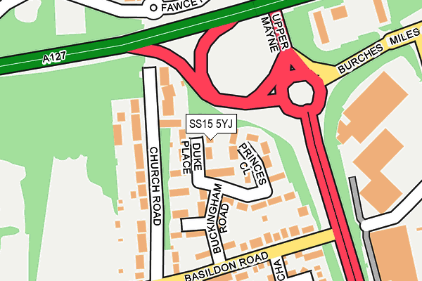SS15 5YJ map - OS OpenMap – Local (Ordnance Survey) SS15 5YJ map - OS OpenMap – Local (Ordnance Survey)