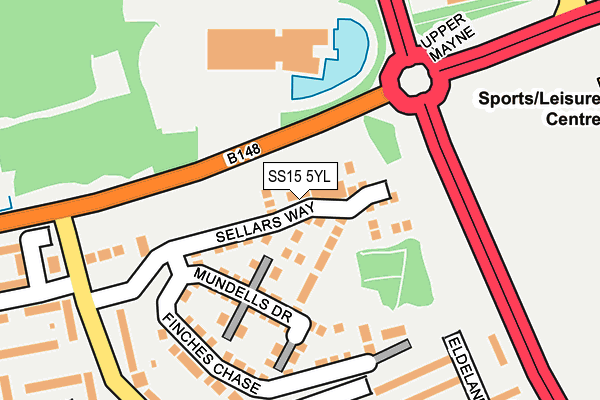 SS15 5YL map - OS OpenMap – Local (Ordnance Survey) SS15 5YL map - OS OpenMap – Local (Ordnance Survey)
