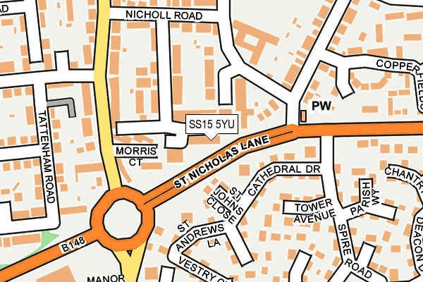 SS15 5YU map - OS OpenMap – Local (Ordnance Survey) SS15 5YU map - OS OpenMap – Local (Ordnance Survey)