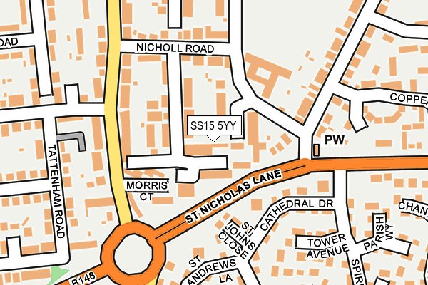 SS15 5YY map - OS OpenMap – Local (Ordnance Survey) SS15 5YY map - OS OpenMap – Local (Ordnance Survey)
